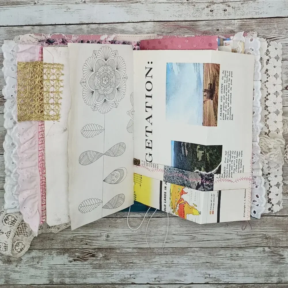 Pink Embellished Junk Journal: Flowers, Birds and Butterflies (Lifetime)